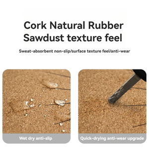 Tapete Antideslizante de Corcho y Caucho Natural con Diseño de Líneas de Postura, Color Sólido, Tapete de Ejercicio de Grado Profesional, Tapete de Yoga de Calidad para <span class=keywords><strong>Gimnasio</strong></span> - Product Image 4
