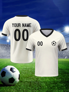 Uniforme <span class=keywords><strong>de</strong></span> Fútbol <span class=keywords><strong>de</strong></span> Alta Calidad 100% Poliéster con Cuello en V, Personalizable, Transpirable, <span class=keywords><strong>de</strong></span> Secado Rápido, con Impresión <span class=keywords><strong>de</strong></span> Nombre, Servicio OEM - Product Image 4