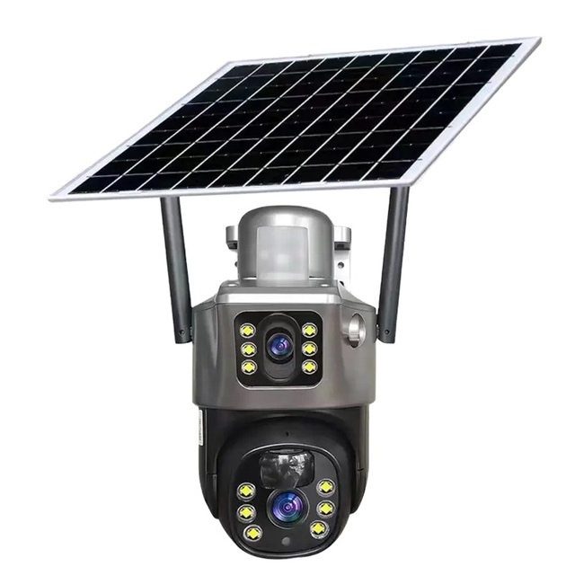 Solar Panel 4MP 4G Wireless WiFi Video PTZ Cameras 4K CCTV Outdoor Security Camera 10x-20x CMOS Cloud Storage
