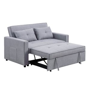 High Quality Modern Design Tufted <strong>Futon</strong> Folding Small 2 or 3-Seater Metal Frame Fabric Upholstery Sleeping Cum Sofa Bed - Product Image 4