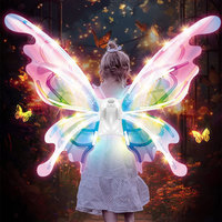 Ailes de papillon électriques lumineuses simulées pour déguisement de filles, cadeau