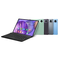 Tablette Android 14 V10 avec clavier détachable, étui en cuir, 16 Go + 512 Go, double SIM double veille, écran 10,1 pouces 1024x576