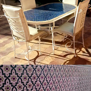 Moroccan Handmade Foldable Mosaic <b>Table</b> Versatile Indoor Outdoor Furniture <b>Kitchen</b> Dining Living Room Home <b>Bar</b> Hotels Exterior - Product Image 1