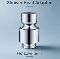 Adaptateur de raccord de douche en laiton chromé, pivotant à 360 degrés, connecteur de bras de douche réglable pour pommeau de douche pluie