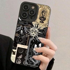 Coque <span class=keywords><strong>de</strong></span> téléphone portable antichoc en TPU avec impression Œil <span class=keywords><strong>de</strong></span> crâne Soleil Lune <span class=keywords><strong>pour</strong></span> iPhone 11 12 13 14 15 16 – Vente en gros usine - Product Image 1