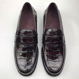 Мужские туфли ручной работы из натуральной кожи крокодила, лоферы для вечеринок, пенни-лоферы, дизайнерские классические туфли класса люкс - Product Image 5