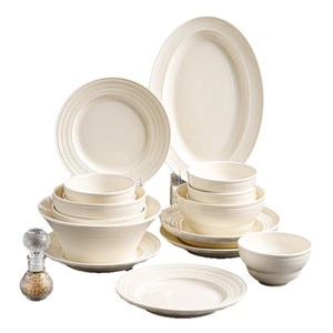 Ensemble de vaisselle en céramique sous glaçure, style japonais moderne et minimaliste, personnalisé, pour l'exportation, compatible micro-ondes - Product Image 5