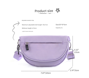 Tas Pinggang Wanita Model Selempang Anti Air Bahan Nylon Lulu, Tas Dada, Tas Pinggang, Tas Selempang Lucu, Tas Olahraga, Tas Messenger - Product Image 5