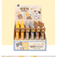 Stylos Gel Rétro Ours Chat Fleur Lapin, Stylos Promotionnels en Silicone Thème Fast-Food pour Écriture Pointe Large 0,5 mm