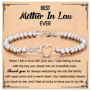 <span class=keywords><strong>Bracciale</strong></span> da Donna con Catena Regolabile, Perline d'Argento, Cuore Infinito e Pendente con Pietra Naturale Incastonata - Product Image 2