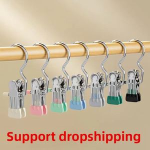 Crochet de suspension multifonctionnel en métal brillant sans trace pour vêtements, pince à vêtements pour salon - Product Image 4