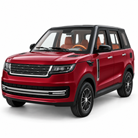 BAIMA 3500W Voiture Électrique Compacte pour Adultes 4 Places 5 Portes 60V/72V Mini-Véhicule Électrique à Basse Vitesse RHD Véhicule Complet Pneus 195/70R14