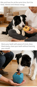 Balle distributrice de friandises carrée en TPR pour animaux de compagnie, jouet interactif à mâcher pour chien, anti-ennui - Product Image 4