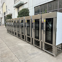 Horno Rotatorio Comercial de Aire Caliente con 10 Bandejas para Asar Pato, Horno para Pan y Barbacoa, Horno Multifuncional para Alimentos