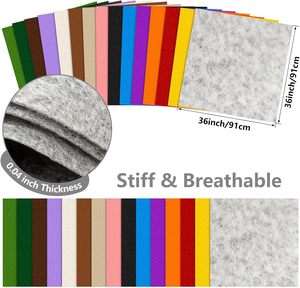 Feutre rigide gris 1 mm, grande feuille de tissu en feutre pour l'artisanat - Product Image 6