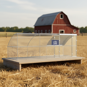 Jaula para Pollos LUSE LRKE 236.22 X 78.74 X 78.74 Pulgadas, Metálica, para Cuidado de Animales, Amplio Espacio entre Barras de Unión - Product Image 2