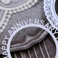 Happy Anniversary Metal Cutting Dies stencil Scrapbooking Die tagli per la fabbricazione di carte di carta, goffratura Die, artigianato fatto a mano