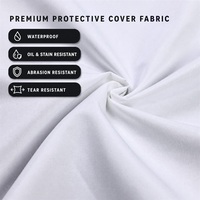 Tissu Oxford en polyester uni imperméable, résistant à l'usure et aux UV, 150Dx150D, pour housses de table et de chaise et housses de canapé