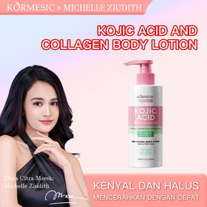 Loción corporal aclarante con ácido kójico y colágeno de 250 ml, marca privada certificada por Bpom, para todo tipo de piel, con aroma a rosas. - Product Image 2