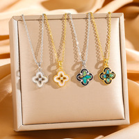 Collier pour femmes à la mode en coquillage naturel, fleur en nacre, collier simple en acier inoxydable, vente en gros d'usine