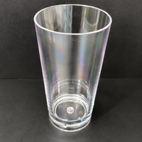 Verre à boire réutilisable en plastique transparent pour bière, cocktail, pintes, thé glacé, pour hôtel |   Sans BPA, incassable, léger