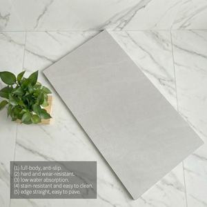 全身灰色仿古瓷砖，60x1200 哑光石材外观，适用于现代浴室地板和墙壁 - Product Image 2