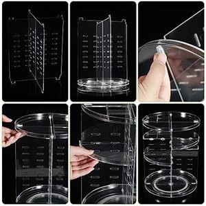 Dibangni Creative House bamboo coperchio cosmetic organizer facial make up case <span class=keywords><strong>storage</strong></span> box piccolo organizzatore di trucco in plastica con specchio - Product Image 3