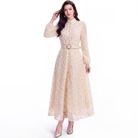 Ensemble long 2 pièces de haute qualité pour femme, automne-printemps, élégant, avec blazer rose uni en dentelle tissée et jupe plissée trapèze longueur cheville