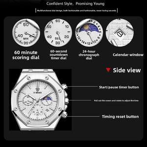 Orologio da Polso da Uomo di Lusso con Cinturino in Acciaio Inossidabile, Movimento al Quarzo, Display a Lancette, Vari Colori, Moda Business, Vetro in Lega - Product Image 2