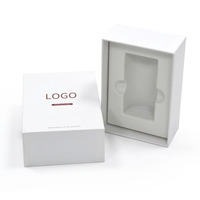 Logo réutilisable de haute qualité recyclable et durable personnalisé étui de téléphone doublé éponge de stratification mate emballage de boîte papier d'expédition blanc