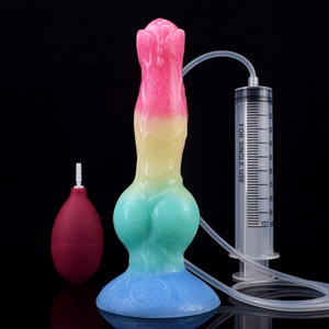 Large Knot Ejaculation <b>Dildo</b> With Sucker Silicone Multi Color Squirting Penis Dog <b>Dildo</b> Sex Toys for Women - Product Image 4