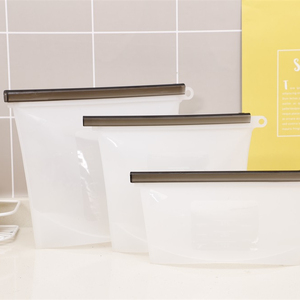 Custom BPA Free Leak Proof Waterproof Silicone <b>Bags</b> Washable Reusable Silicone Storage Food Preservation Freezer <b>Bag</b> - Product Image 1