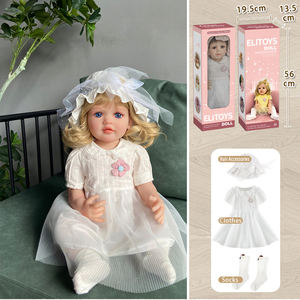 Muñeco Bebé <span class=keywords><strong>Reborn</strong></span> de Silicona de 60 cm con <span class=keywords><strong>Ojos</strong></span> <span class=keywords><strong>Cerrados</strong></span>, Bebé de Simulación - Product Image 4