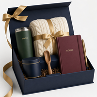 Coffret Cadeau Thé Personnalisé pour Clients – Édition Noël – Cadeau d'Entreprise Premium pour les Fêtes avec Mug, Couverture, Carnet et Boîte Cadeau