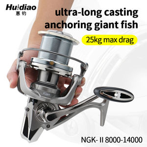 Metall 8000-14000 Weitwurf-Baitcasting-Spinnrolle mit CNC-Griff für Großwildfischen, Longline-Angelrolle auf Lager, Großes Salzwasser-Angelrad - Product Image 6