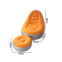 Canapé PVC DTYF pour petite famille, pliable, portable, épaisseur 0,5 mm, poids 1,8 kg, design moderne multicolore, prix bas, fabriqué en Chine