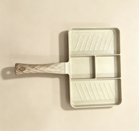 Poêle à omelette antiadhésive en aluminium avec revêtement en pierre médicale