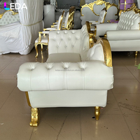 LEDA Chaise de mariage luxueuse et dorée, canapé de style trône, chaise extra-large à vendre