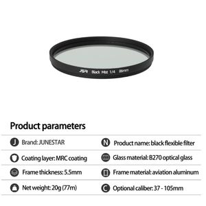 Filtre noir JSR pour objectif d'appareil photo 37/43/46/49/52/55/58/62/67/72/77/82/86 mm, filtre 1/4 1/8 - Product Image 6