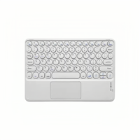 Clavier tactile sans fil ultra-plat silencieux à touches rondes de 9,7 à 11 pouces pour tablettes et téléphones Apple iPad Pro Samsung Xiaomi