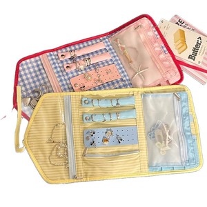 Foldable Jewelry Bag Earring Ring Necklace Storage Travel Case Lightweight Organizing <b>Roll</b> <b>Box</b> With Compartment Design - Product Image 5