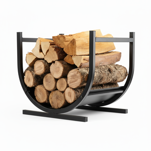 Soporte DE REGISTRO DE Metal decorativo y estético de diseño Premium recién llegado para casa, jardín, soporte rústico de leña de Metal - Product Image 1