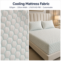 Tissu de matelas rafraîchissant en gros 320 g/m² pour draps-housses, tapis rafraîchissants, protège-matelas certifié REACH OEKO-TEX