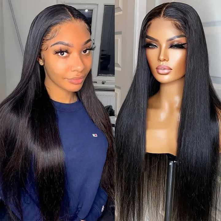 Vente en gros Extension de cheveux Lace Front Longs cheveux noirs