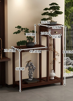 Étagère de rangement sur pied en bois Fullsummer, présentoir multifonctionnel pour salon et bureau