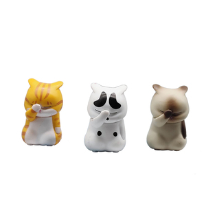Figurine de chat Miniature, modèle de dessin animé, jouet poupées de chat, vente en gros, figurines de chat en PVC - Product Image 3