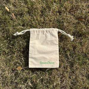 Custom 100%Cotton <b>Drawstring</b> Bag Reusable Small Size Dust Bags <b>Pouch</b> for Storage - Product Image 2