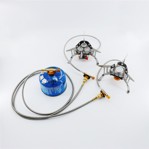 Adaptateur de tuyau de gaz <span class=keywords><strong>propane</strong></span> butane pour camping, caravane, barbecue, bouteille de gaz pour 1 cartouche avec 2 réchauds - Product Image 3