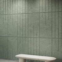 Panneaux muraux insonorisants modernes en feutre de polyester recyclé à rainures en V, contrôle du bruit, décoration intérieure pour hôtel, maison, bureau, studio
