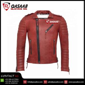 Veste en cuir PU marron respirante pour hommes, veste de moto à manches longues et à double poches à la mode hivernale. - Product Image 3